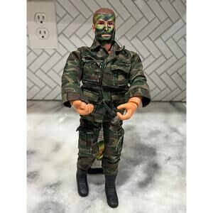 M&C Toys Soldier Action Figure 12” Camo Face Paint Army Gear Military Doll